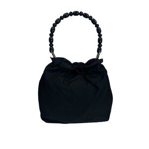 Christian Dior Black Nylon Maris Pearl Handbag
